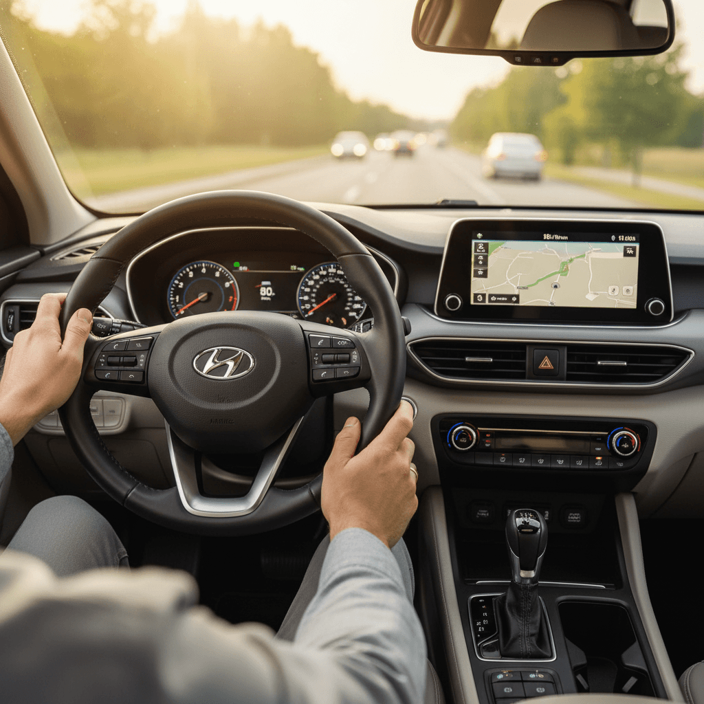 Interior view of used vehicle dashboard